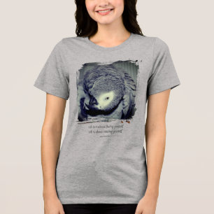 Camiseta Seja Você Mesmo Citação Inspiradora de Papagaio Fo