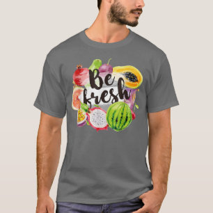 Camiseta Sejam Frutas Vegan Frescas Amantes de Vegetarianos