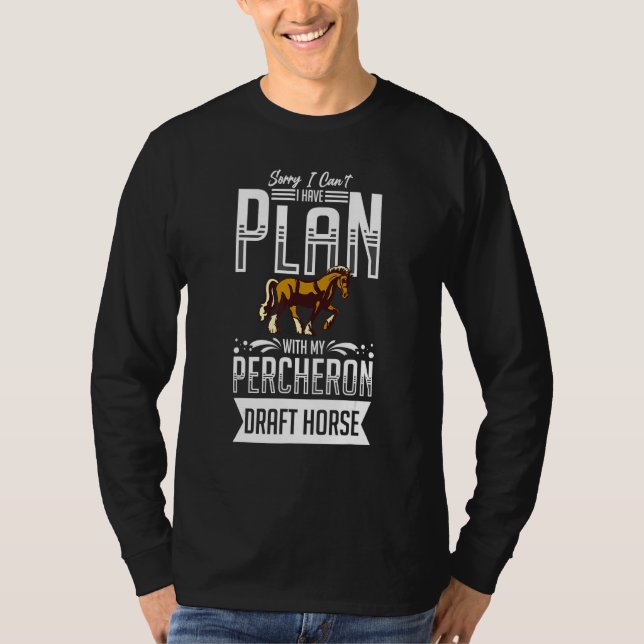 Camiseta Sela de Montar Cavalo de Raça Percheron (Frente)