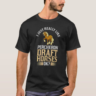 Camiseta Sela de Montar Cavalo de Raça Percheron