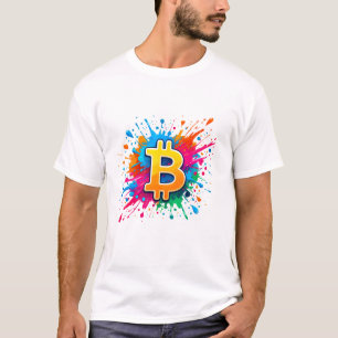 Camiseta Seleção de Cor do Logotipo Cryptocurrency BTC BTC
