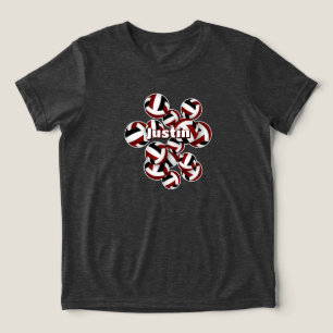 Camiseta seleção negra de maroon colore nome de atleta de v