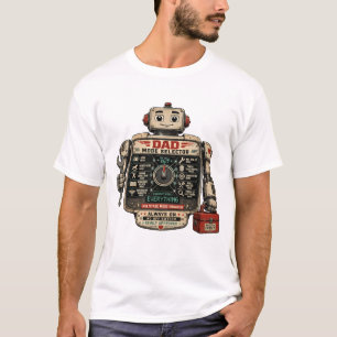 Camiseta Seletor de Modo de Robô Pai Divertido Dia dos Pais