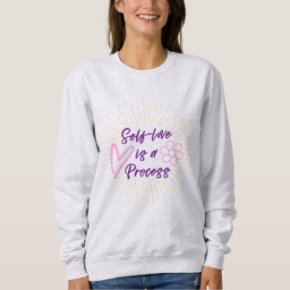 Camiseta Self Love é um Sweatshirt Purple e Rosa
