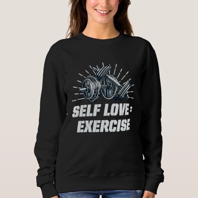 Camiseta Self Love Exercise Workout Motivational Quote Gym (Frente)