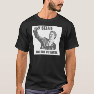Camiseta Selfie antes do país - Trudeau