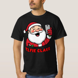 Camiseta Selfie Claus – Modern Christmas Santa Design