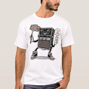 Camiseta Selfie de distorção de efeito de guitarra