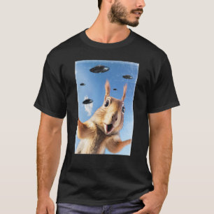 Camiseta Selfie de Esquilo OVNI Alien