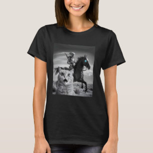 Camiseta Selfie de Gato Assustado Surpreso com Alien Montan