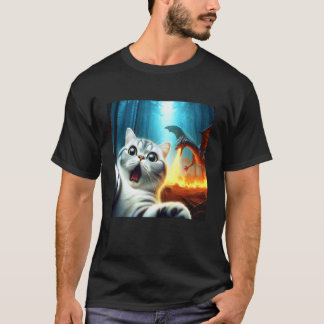 Camiseta Selfie de Gato com Dragão Exotic Shorthair Surpres