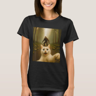 Camiseta Selfie De Gato Com Gatos Engraçados De Pé Grande O