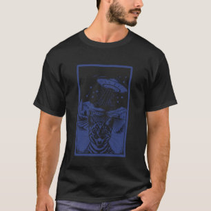 Camiseta Selfie de Gato com OVNI Alien para Amantes de Gato