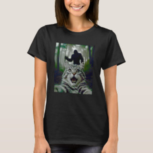 Camiseta Selfie de Gato com Pé Grande, Reação Assustada Hil