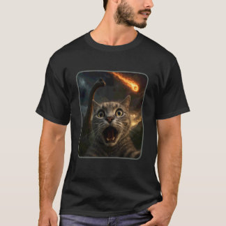 Camiseta Selfie de gato com um Brachiosaurus meme de dinoss