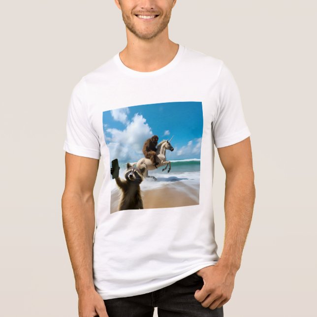 Camiseta Selfie de Guaxinim 2 (Frente)