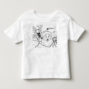 Camiseta selfie de Papai Noel e Rena