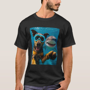 Camiseta Selfie Divertida do Cão Leopardo Catahoula com Oce