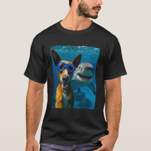 Camiseta Selfie Divertido de Cão Podenco com Amantes de Tub