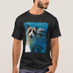 Camiseta Selfie Engraçada de Gato Ragdoll com Amantes de Tu