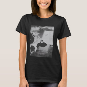 Camiseta Selfie Engraçada de Vaca com Aliens de OVNI
