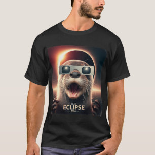 Camiseta Selfie Kids Otter Mens Eclipse Solar