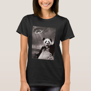 Camiseta Selfie OVNI Panda Engraçado