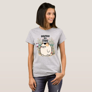 Camiseta Selfies são gratuitos para mulheres