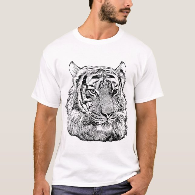 Camiseta Selgle Tiger Face safari (Frente)