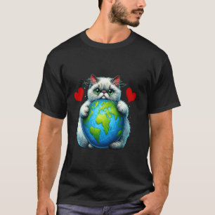 Camiseta Selkirk Rex Gato Dia da Terra Abraço Amor Dono Pla