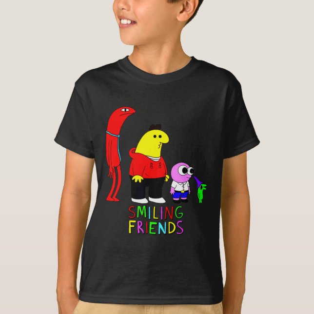Camiseta Selling Smiling Friends All Smiling Illustration  (Frente)
