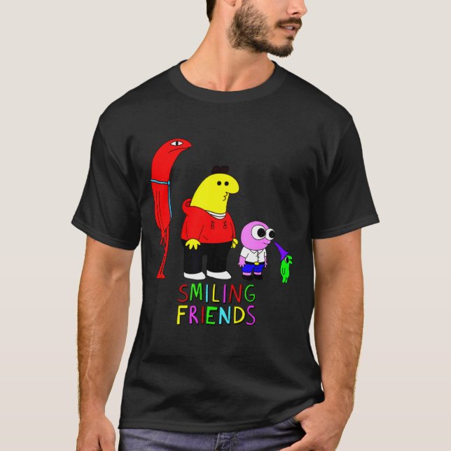 Camiseta Selling Smiling Friends All Smiling Illustration  (Frente)