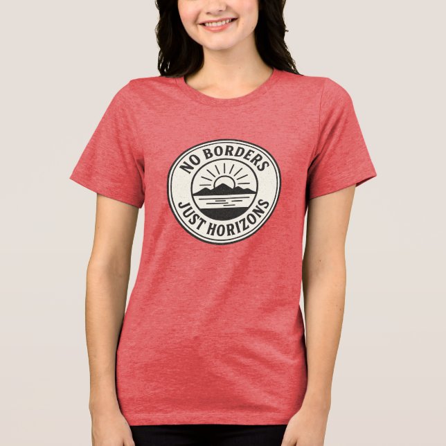 Camiseta Selo Antigo – “Sem Fronteiras, Apenas Horizontes”. (Frente)