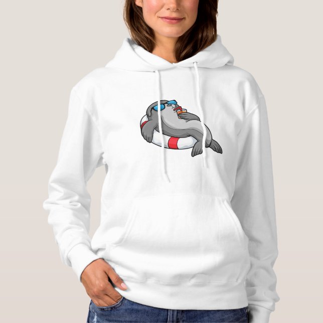 Camiseta Selo com anel de Natação e bebida (Frente)