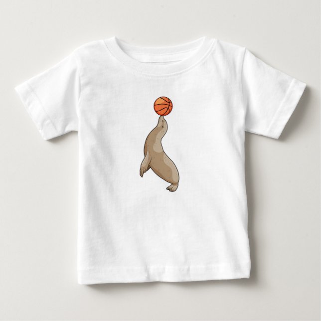 Camiseta Selo com basquete (Frente)