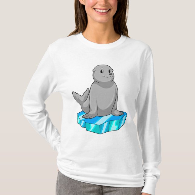 Camiseta Selo com flutuação de gelo (Frente)