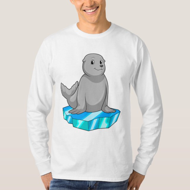 Camiseta Selo com flutuação de gelo (Frente)