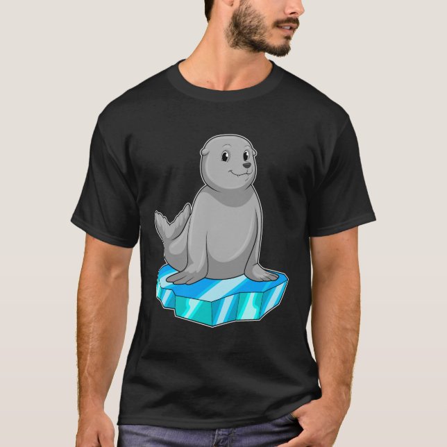 Camiseta Selo com flutuação de gelo (Frente)