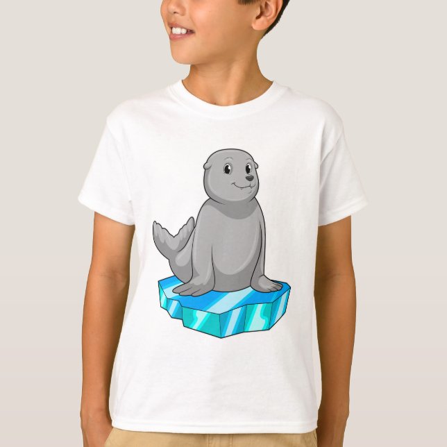 Camiseta Selo com flutuação de gelo (Frente)