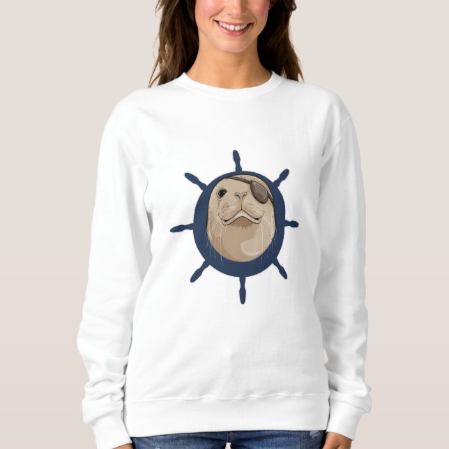 Camiseta Selo com leme de navio (Frente)