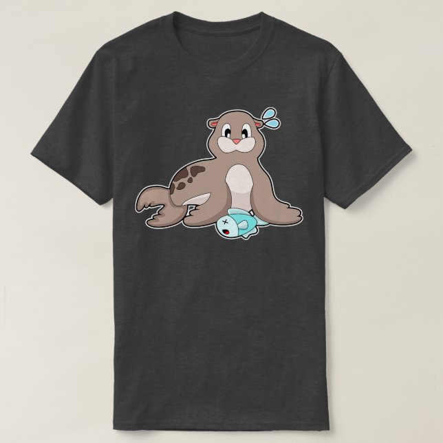 Camiseta Selo com Peixe (Frente do Design)