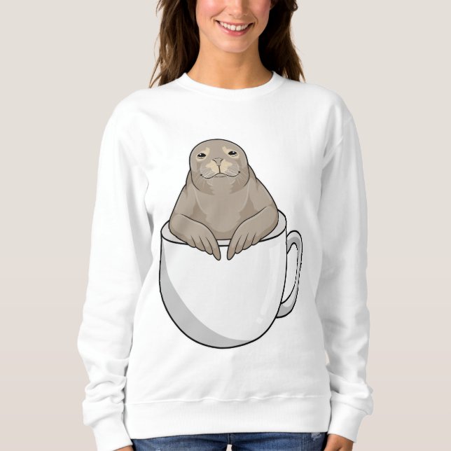 Camiseta Selo com xícara de café (Frente)