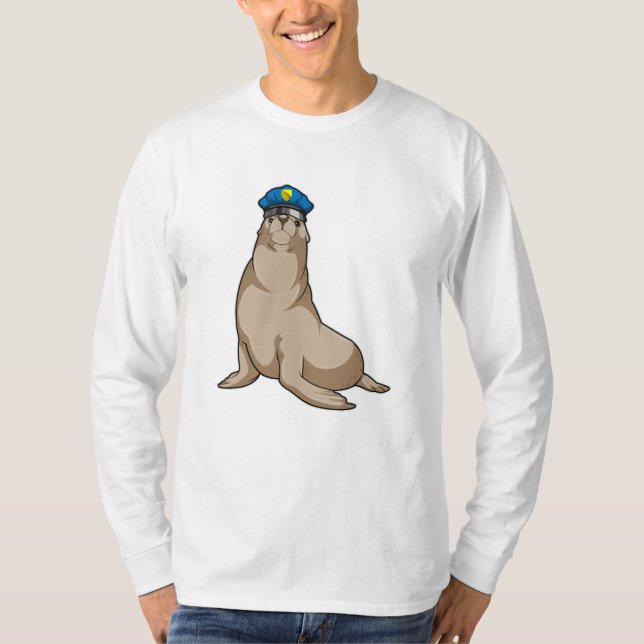 Camiseta Selo como agente da polícia (Frente)