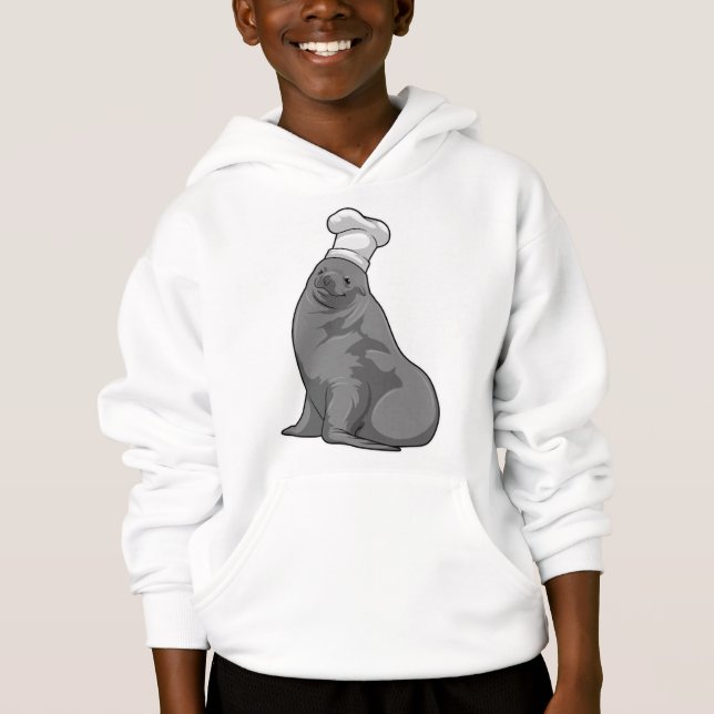 Camiseta Selo como cozinheiro com chapéu de chef (Frente)