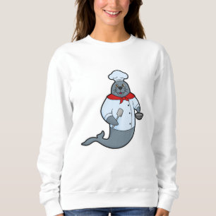 Camiseta Selo como cozinheiro com Pan & Spatula