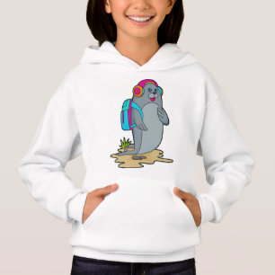 Camiseta Selo como Hiker com mochila