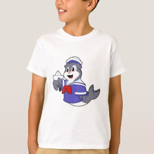 Camiseta Selo como marinheiro com barco