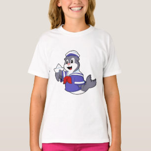 Camiseta Selo como marinheiro com barco