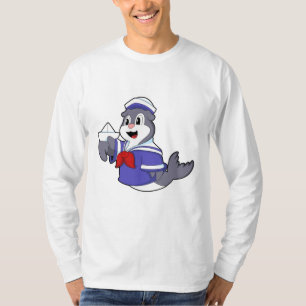 Camiseta Selo como marinheiro com barco