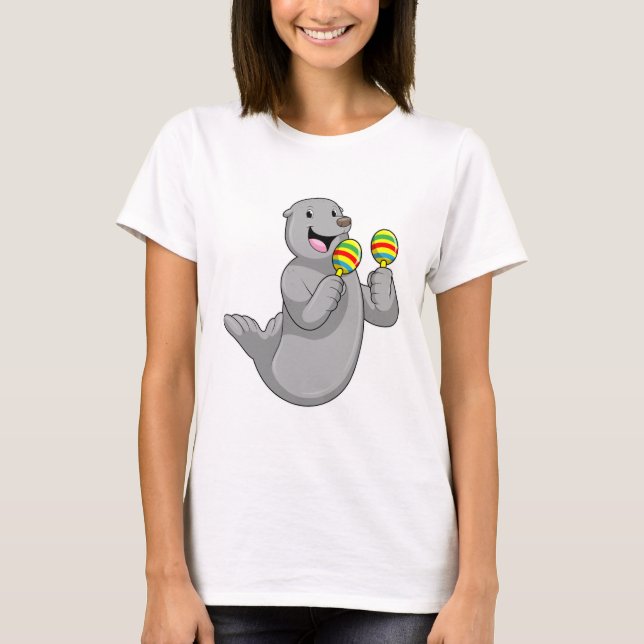 Camiseta Selo como músico com Maracas (Frente)